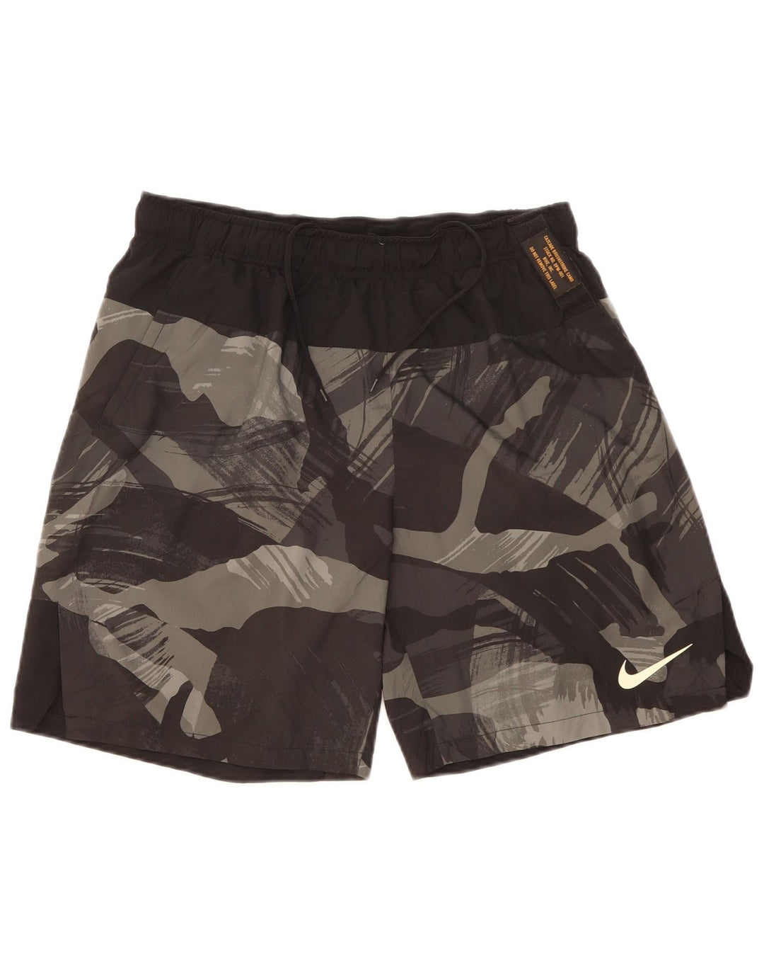 Męskie spodenki sportowe NIKE Dri Fit, duże, czarne, kamuflażowe, poliestrowe