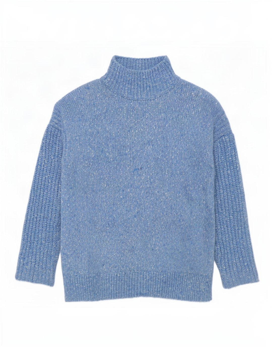Marks & Spencer Damski sweter z golfem UK 14 Średni niebieski nakrapiany