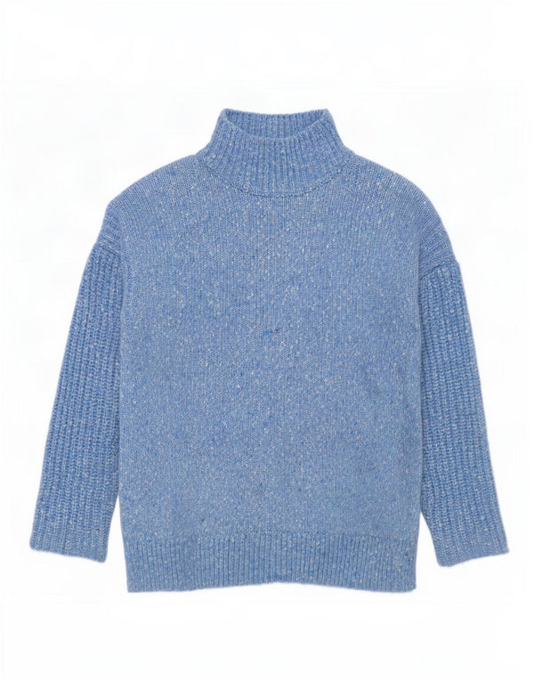 Marks & Spencer Damski sweter z golfem UK 14 Średni niebieski nakrapiany