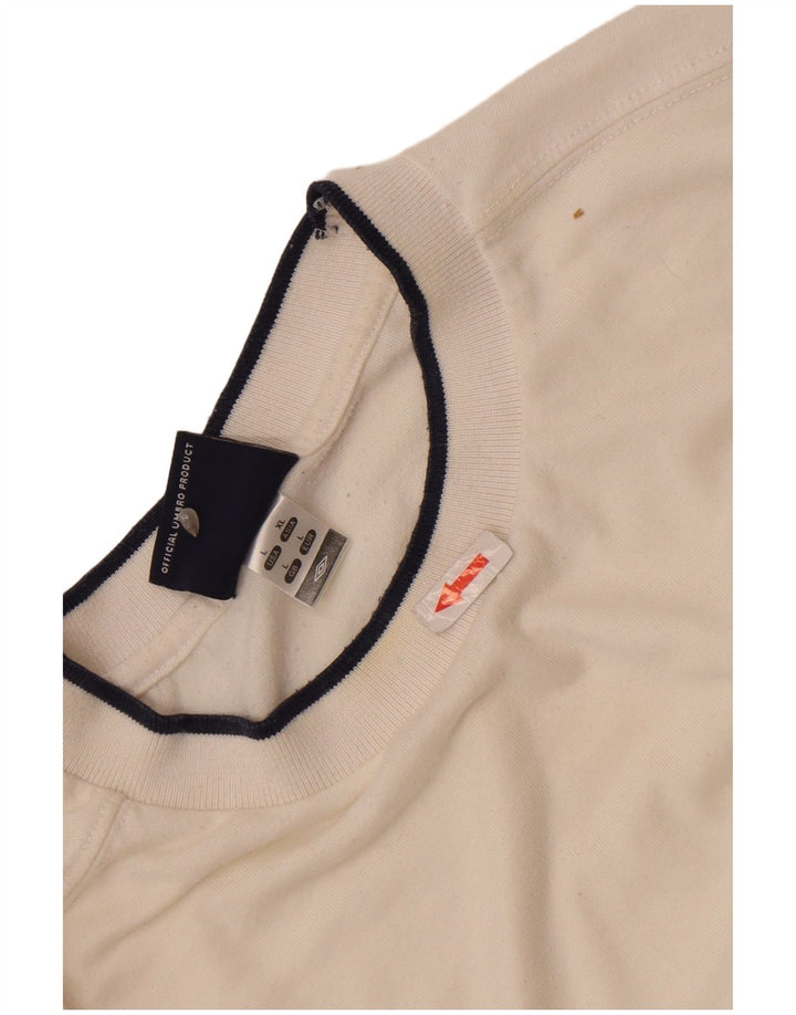Męski T-shirt z grafiką Umbro, duży, złamany biały poliester