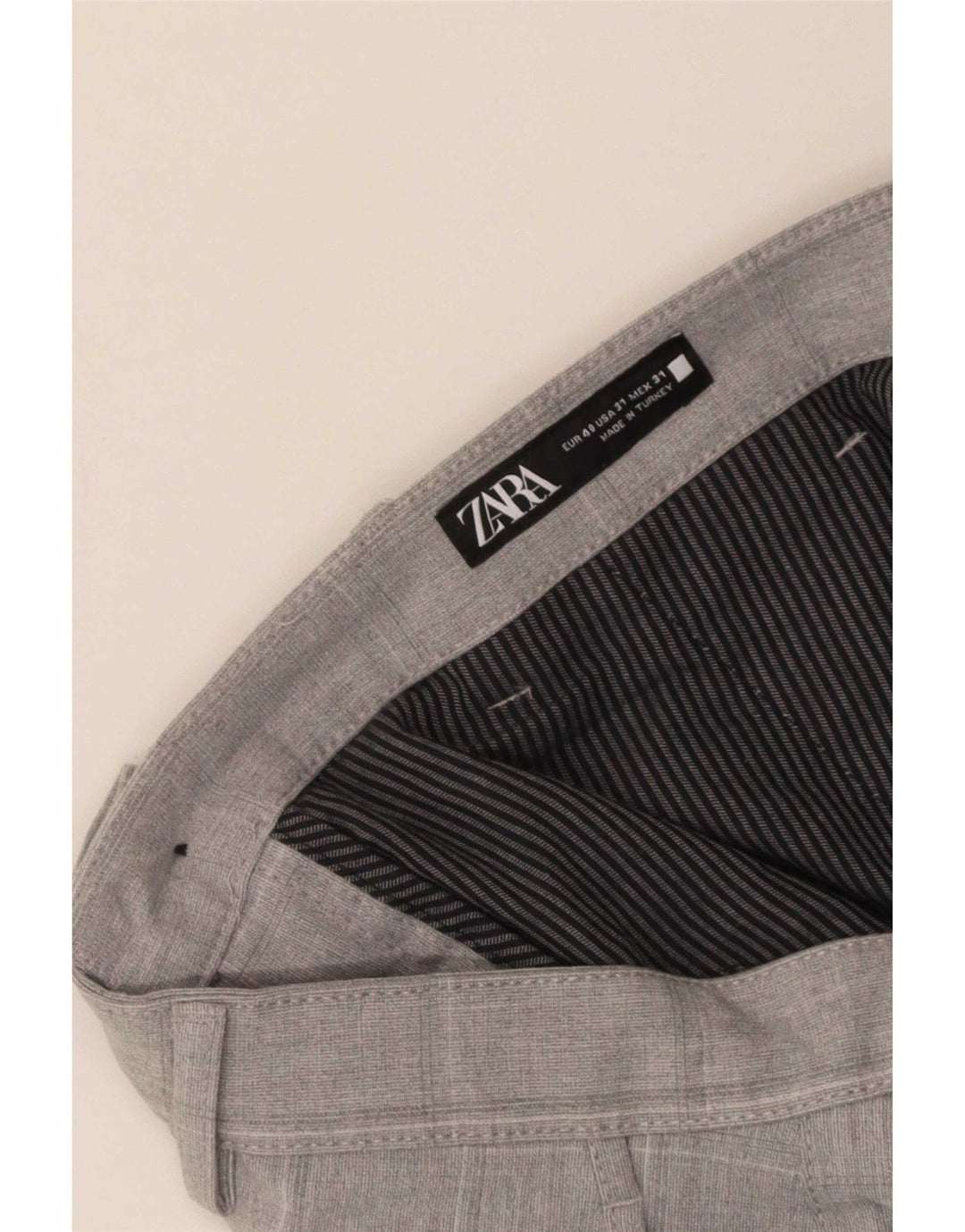 Męskie spodnie chino Zara EU 40 Medium W31 L28 Szara krata