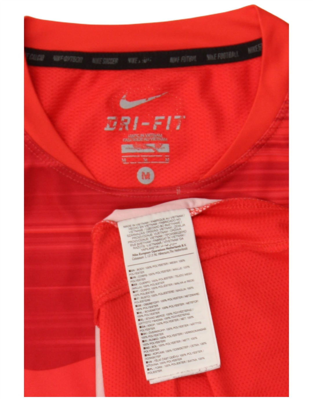 Męski T-shirt NIKE Dri Fit z grafiką, średni czerwony poliester