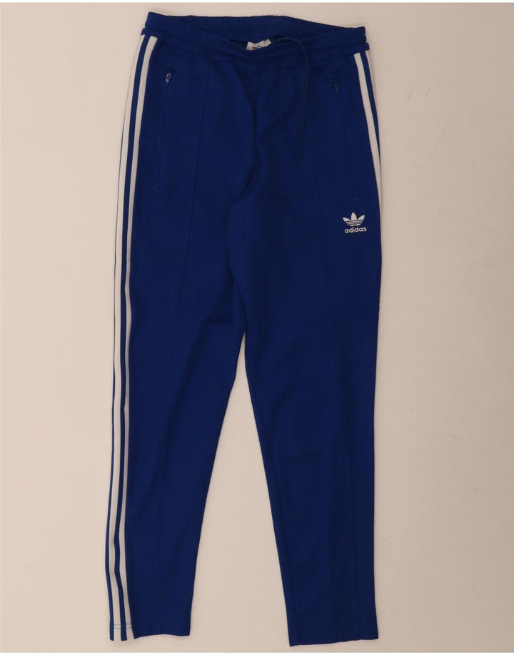 Męskie spodnie dresowe Adidas, średnie niebieskie, bawełniane