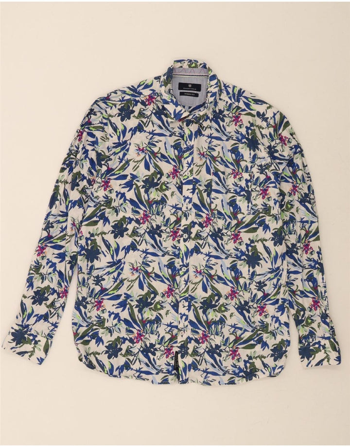 BASEFIELD Mens Modern Fit Shirt Size 41/42 Large Multicoloured Floral Vintage Basefield and Second-Hand Basefield from Messina Hembry 