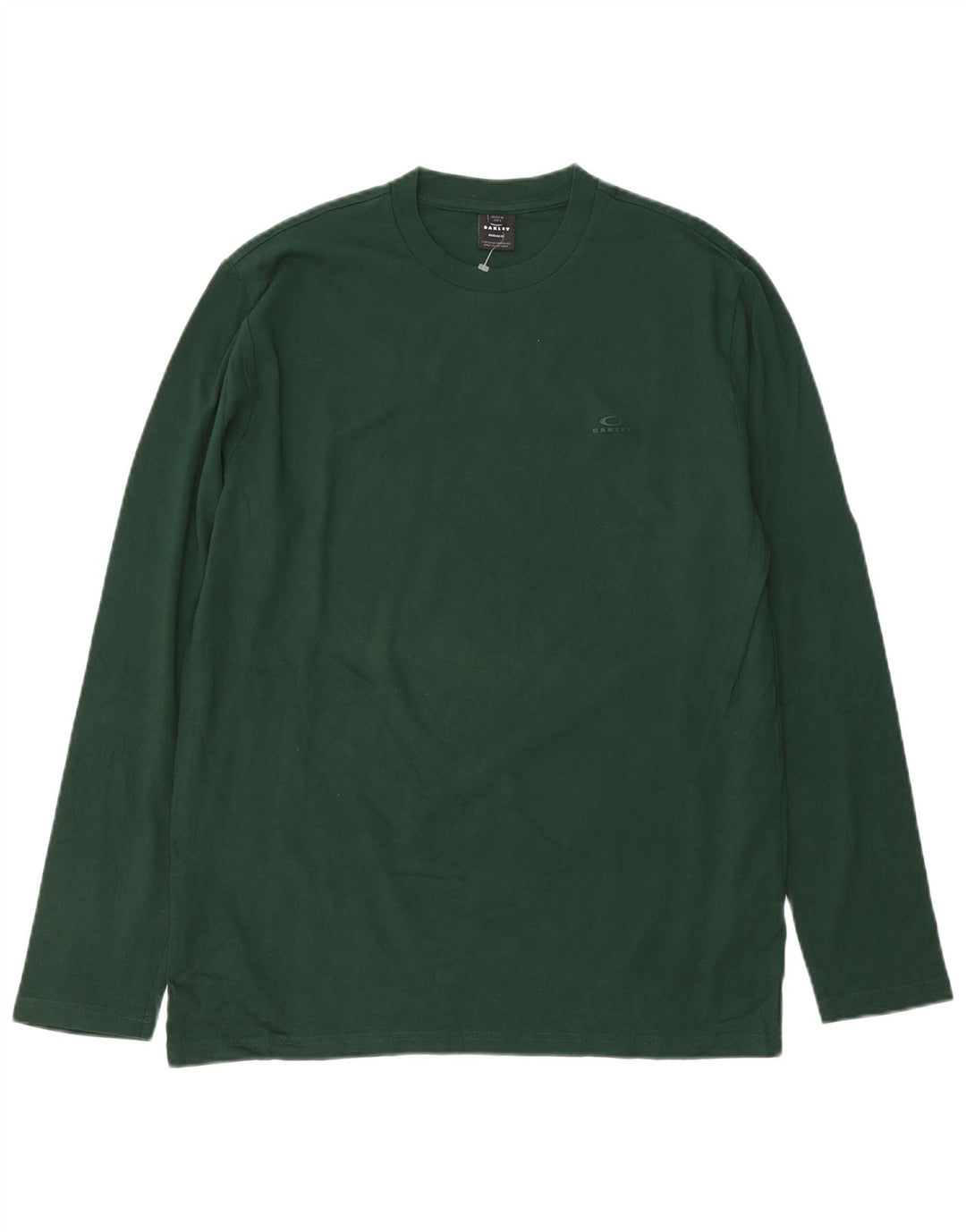 Męski top OAKLEY o regularnym kroju, z długim rękawem, średnio zielony, bawełniany