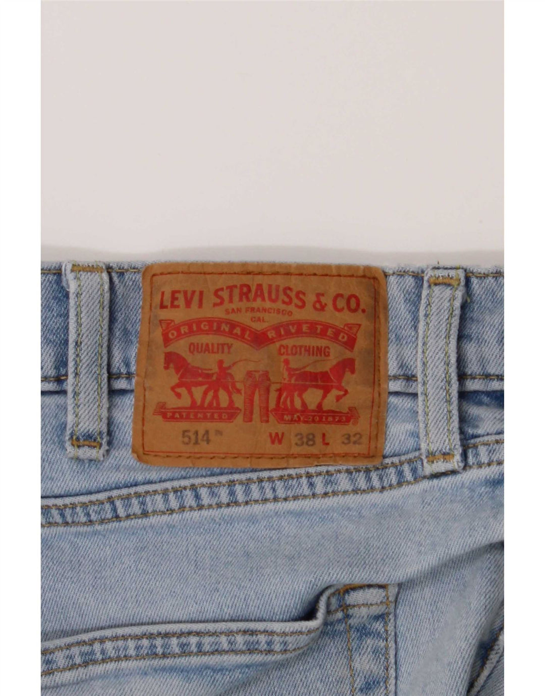 Męskie jeansy Levi's 514 Straight W38 L32 Niebieskie bawełniane