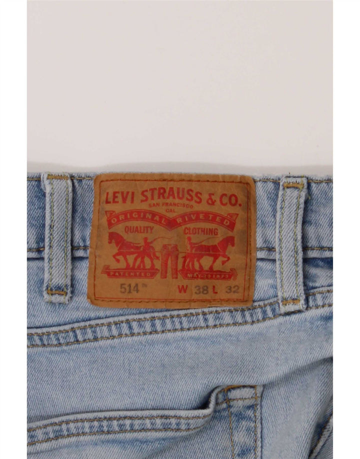 Męskie jeansy Levi's 514 Straight W38 L32 Niebieskie bawełniane