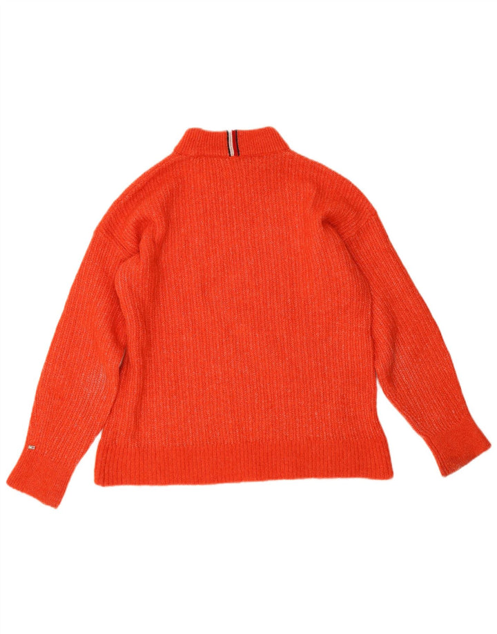 Sweter damski Tommy Hilfiger z okrągłym dekoltem UK 14, średni pomarańczowy