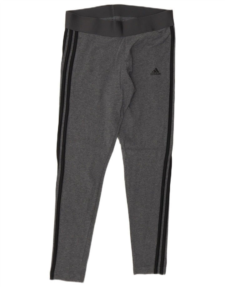Legginsy damskie ADIDAS UK 12/14 Średnioszare, bawełniane