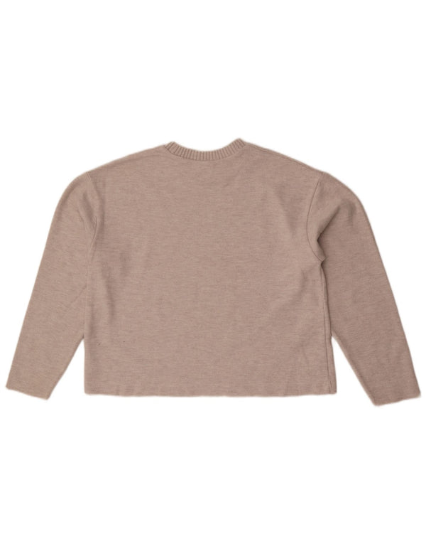 Damska bluzka Zara Crop Top UK 14 średni beż