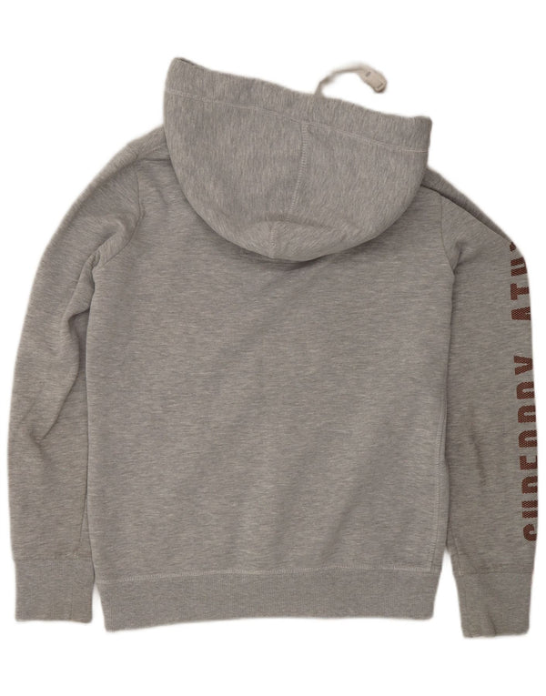 Damski sweter z kapturem Superdry Graphic UK 10 Small, szary, bawełniany