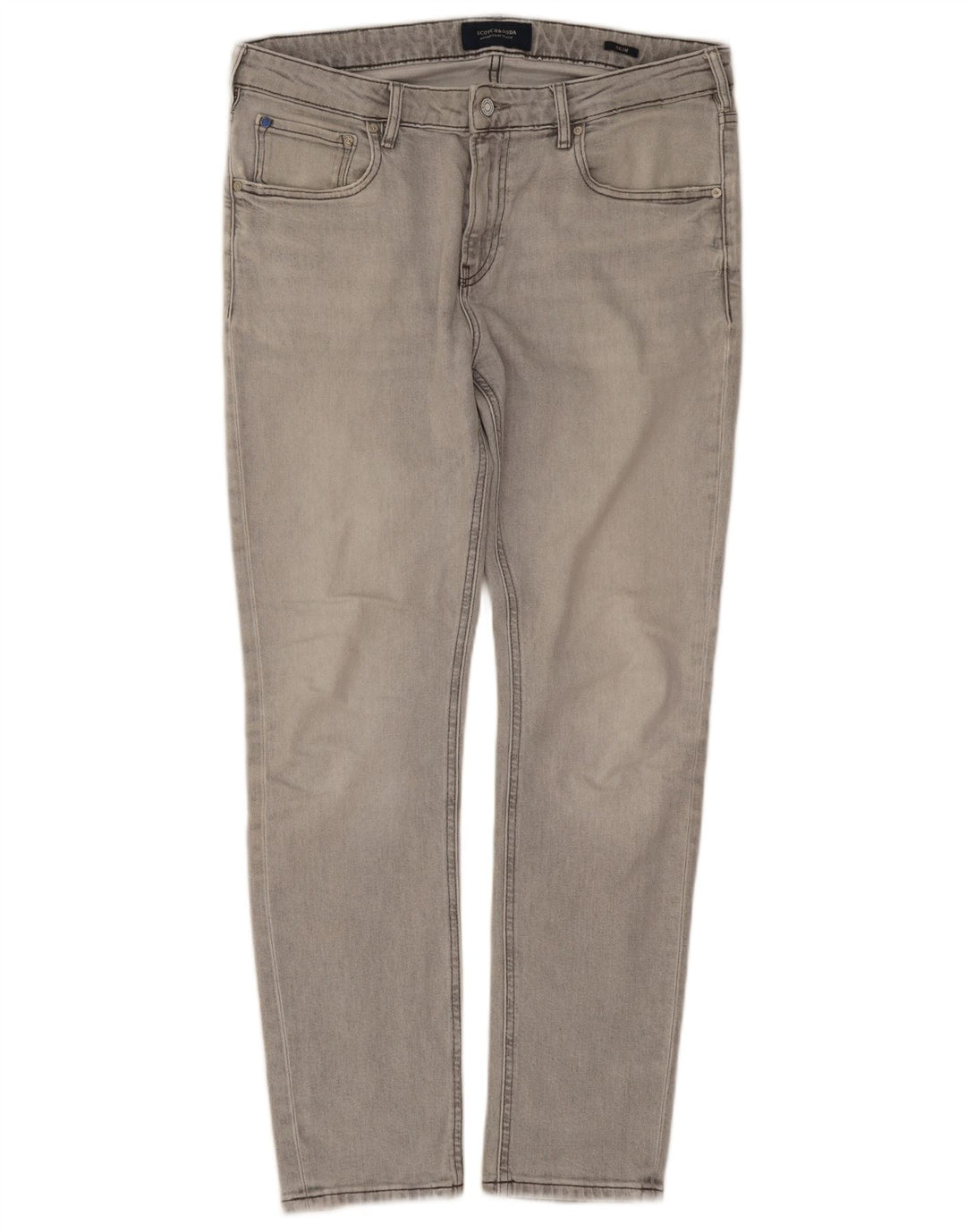Scotch & Soda Męskie jeansy slim W34 L30 Szara bawełna