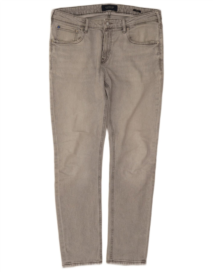 Scotch & Soda Męskie jeansy slim W34 L30 Szara bawełna