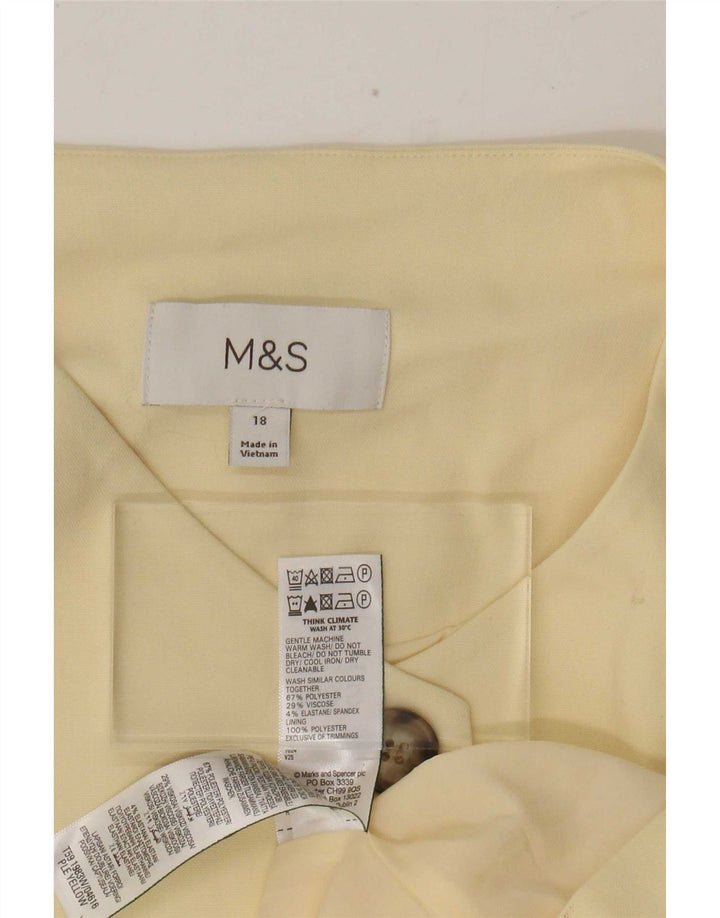 Marks & Spencer Damska kamizelka UK 18 XL, żółta, poliester