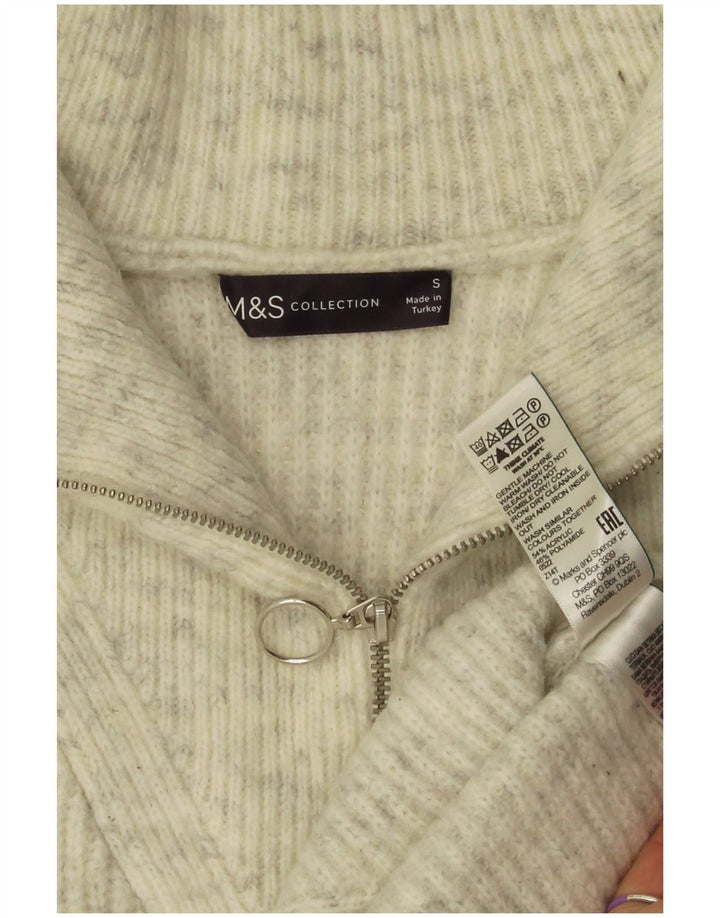 Marks & Spencer Damski podkoszulek oversize z kamizelką UK 10, mały, szary nakrapiany