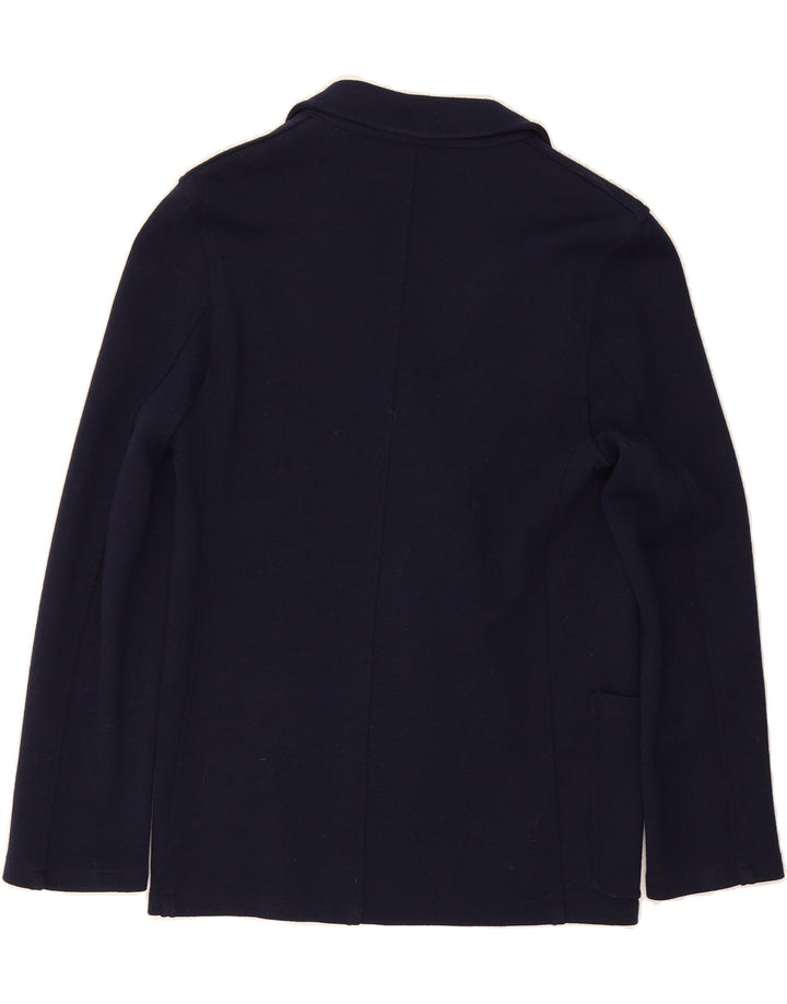 VINTAGE Womens Double Breasted Blazer Jacket IT 42 Medium Navy Blue Vintage Vintage and Second-Hand Vintage from Messina Hembry 