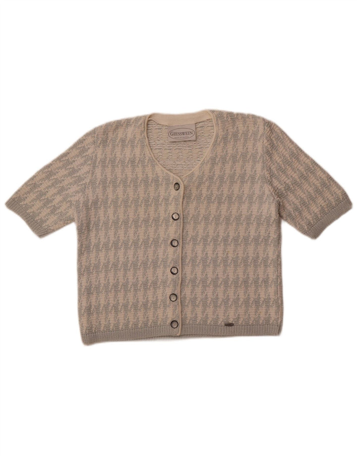 Sweter damski Giesswein EU 38, średni, biały pepitkę