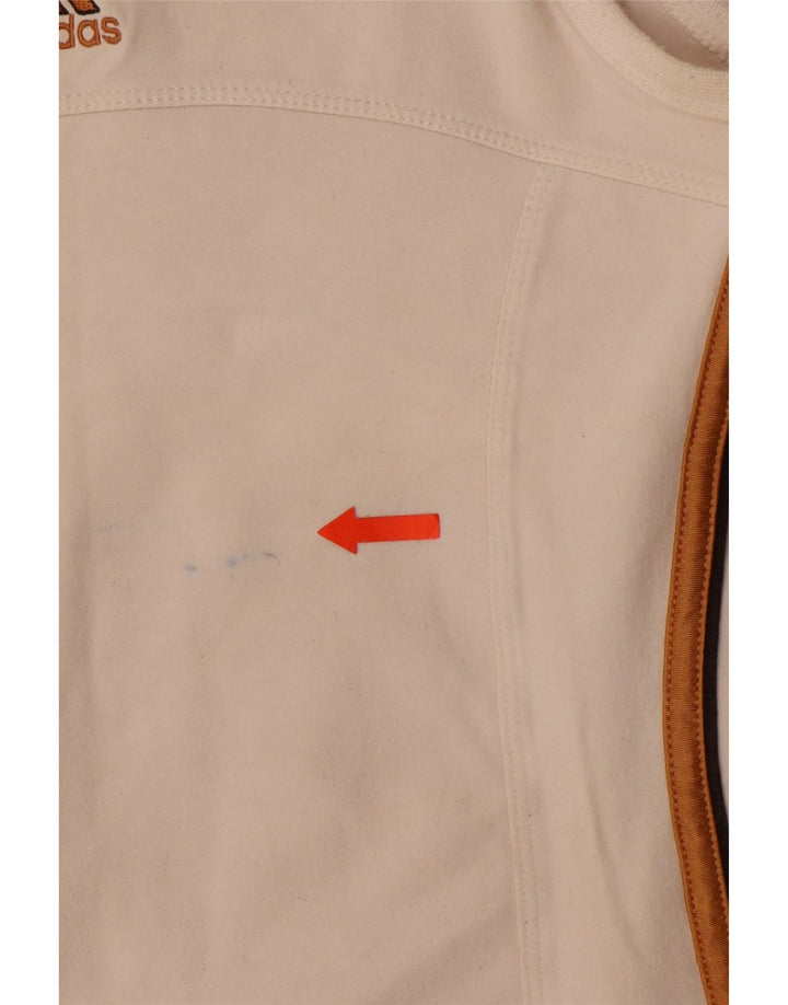 Damski top ADIDAS z kamizelką UK 14, średni, złamany biały poliester