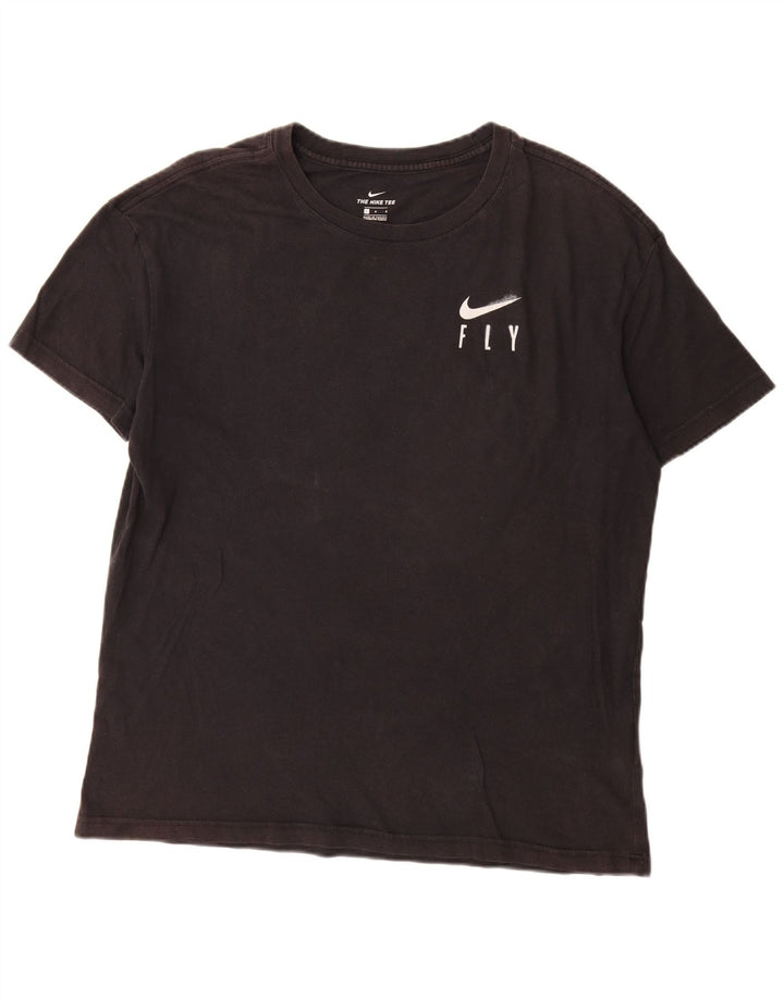 Męski T-shirt z grafiką Nike, duży, czarny, bawełniany