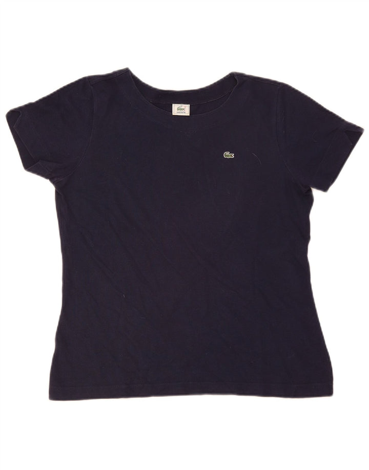 T-shirt damski Lacoste, rozmiar 40, średni granatowy, bawełniany