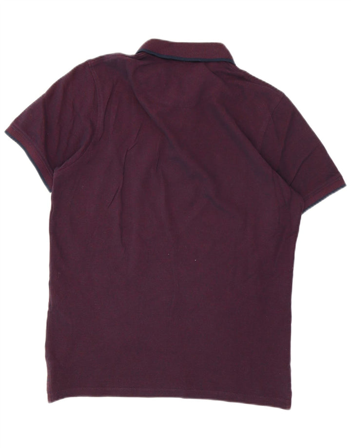 Męska koszulka polo Jack & Jones, mała, fioletowa, bawełniana