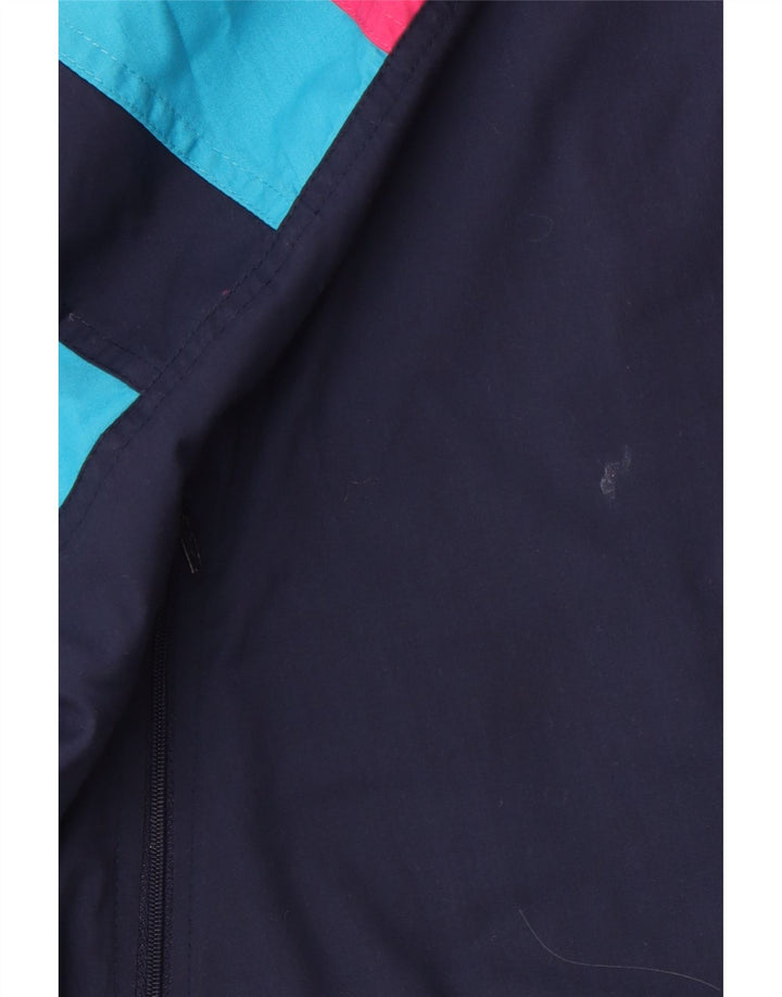 Męska kurtka dresowa LEOPARD XL, granatowa, z poliestru w blokach kolorów