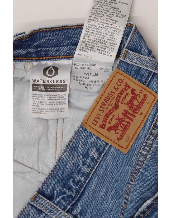 Damskie jeansy Levi's 501 Straight W27 L26 Niebieskie bawełniane