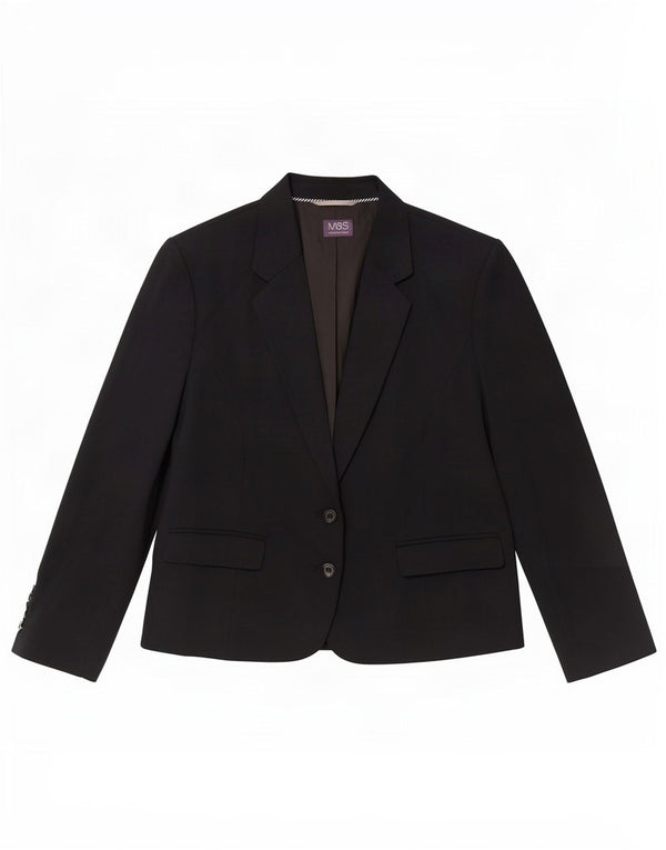 Marks & Spencer Damska marynarka zapinana na 2 guziki UK 20 2XL Granatowa, poliester