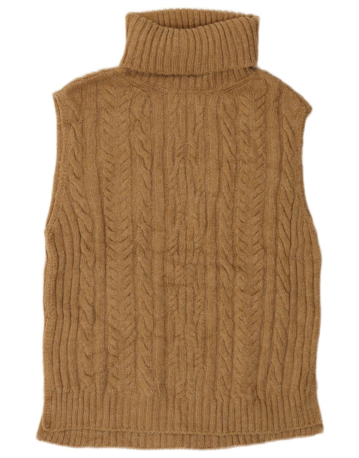 MARKS & SPENCER Damski podkoszulek oversize z kamizelką UK 6 XS, beżowy, akrylowy