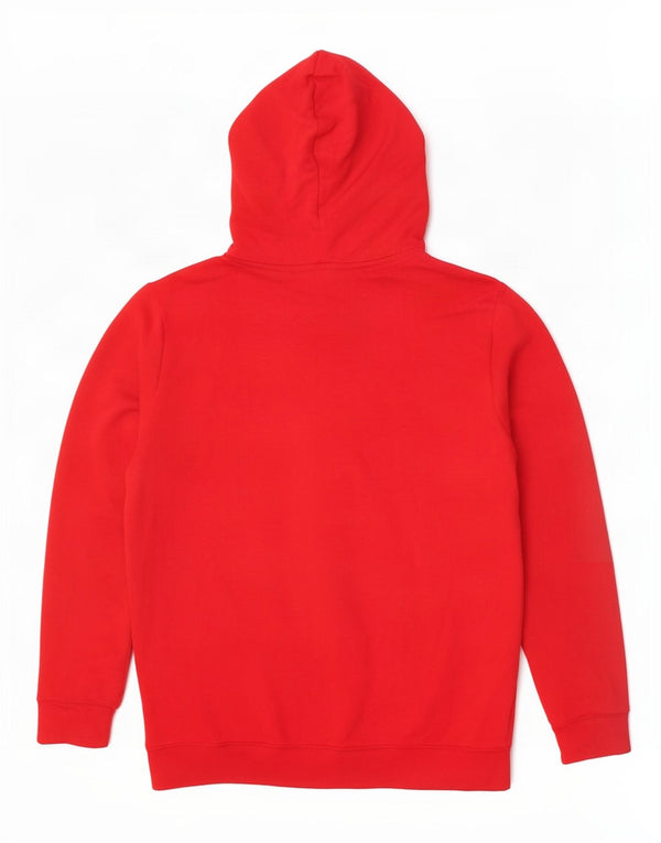 Adidas Męski sweter z kapturem, duży, czerwony, bawełniany