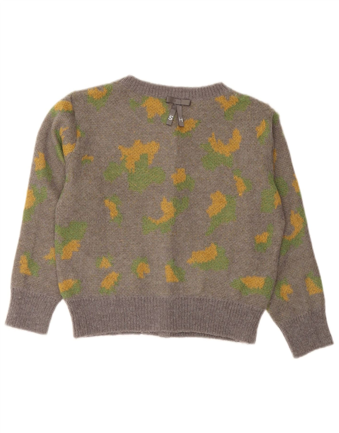 Damski sweter rozpinany Silvian Heach w abstrakcyjnym wzorze UK 6 XS, szary