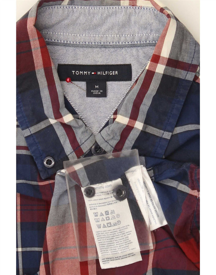 Męska koszula o regularnym kroju Tommy Hilfiger w średnią niebieską kratę, bawełniana