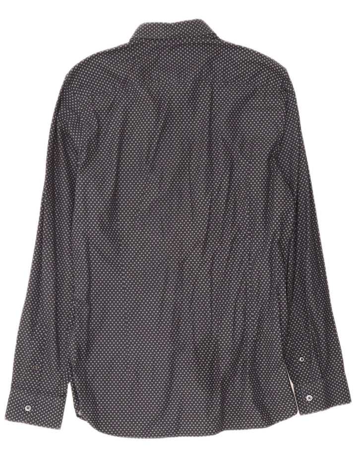 Koszula męska Ted Baker, rozmiar 3, średnia, szara, bawełniana w cętki