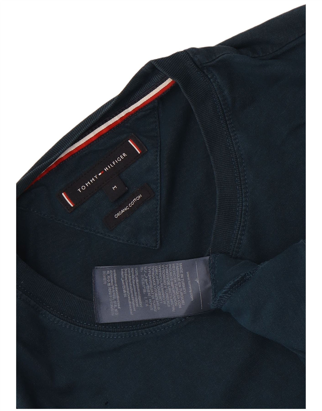 T-shirt męski Tommy Hilfiger Top, średni, granatowy, bawełniany
