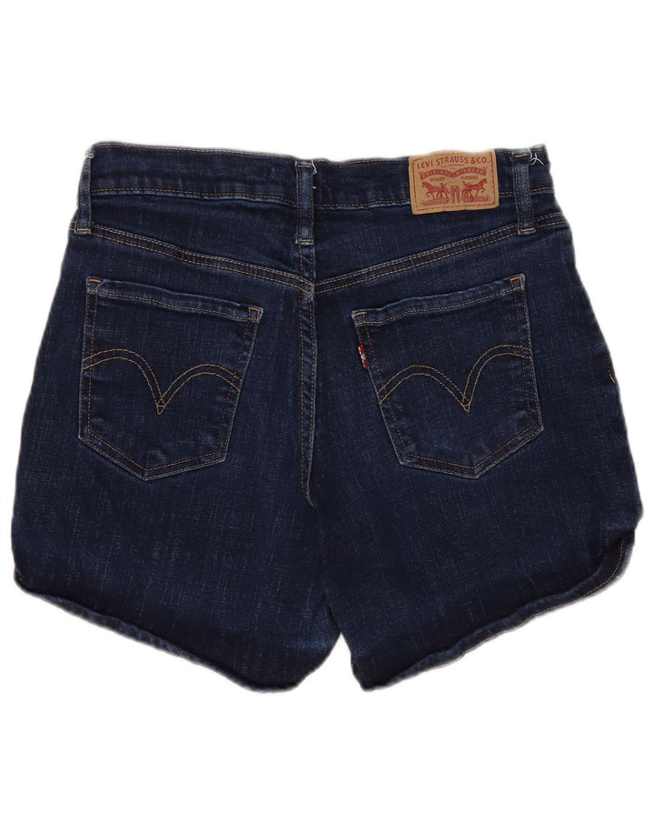 Damskie spodenki jeansowe LEVI'S ze średnim stanem W27, małe, granatowe, bawełniane