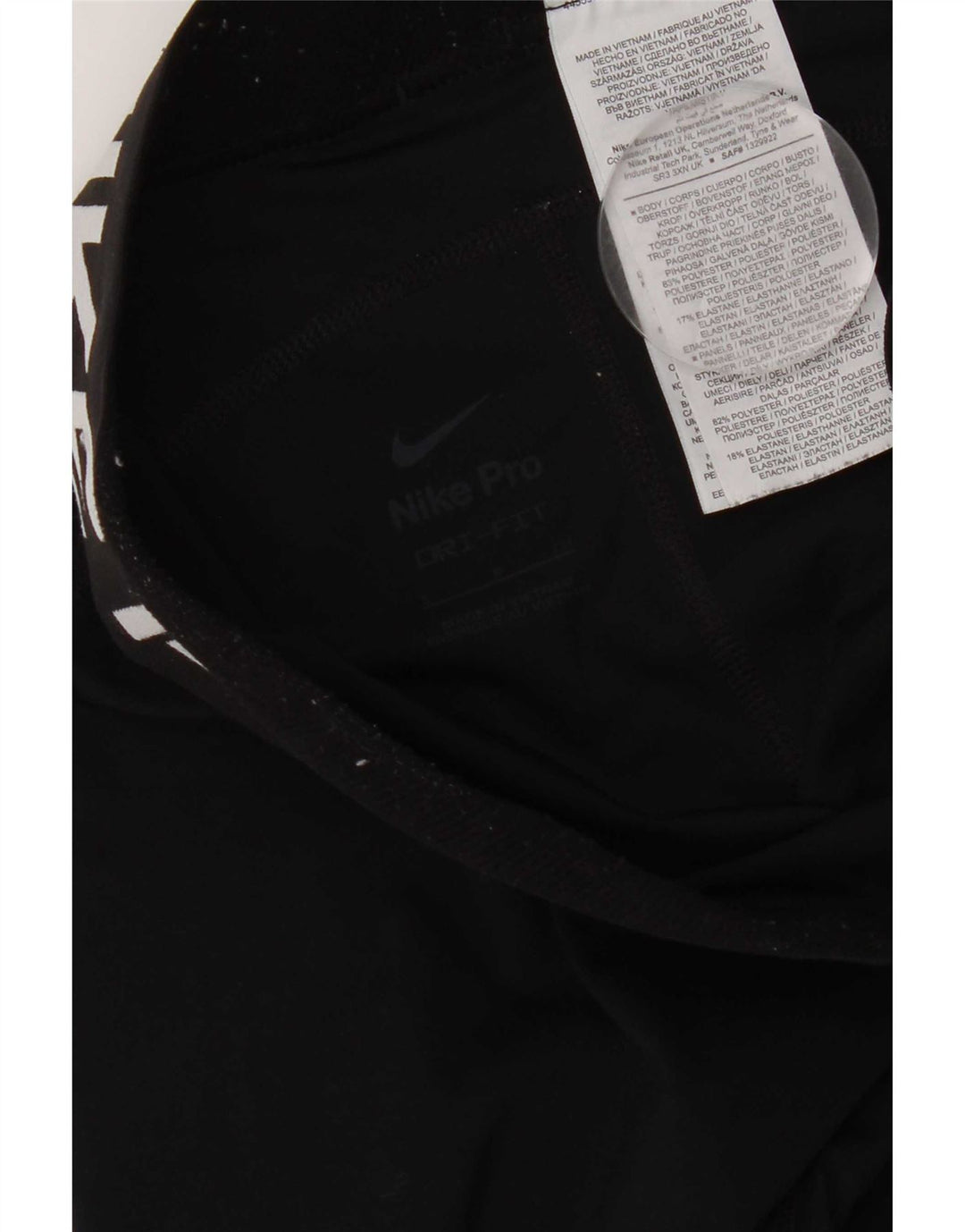 Damskie legginsy Nike z grafiką, małe, czarne, poliestrowe