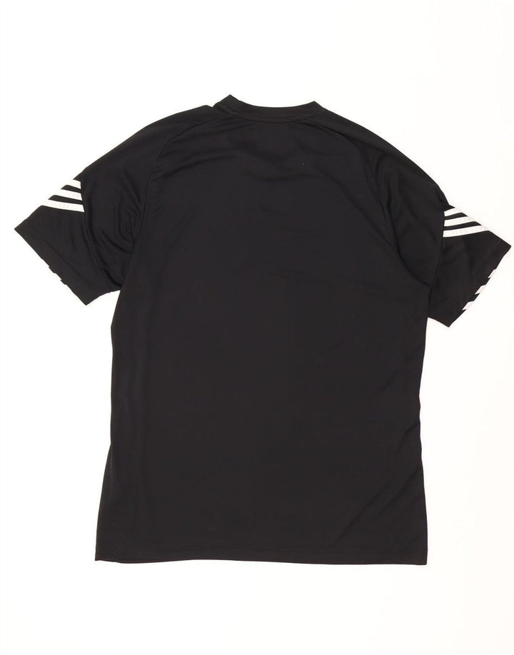 Męska koszulka Adidas Climalite z grafiką, duża, czarna, poliestrowa