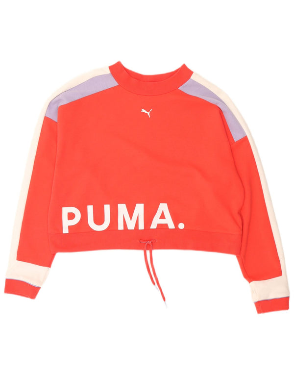 Damska bluza Puma Crop Graphic Jumper UK 14 w kolorze średniej czerwieni