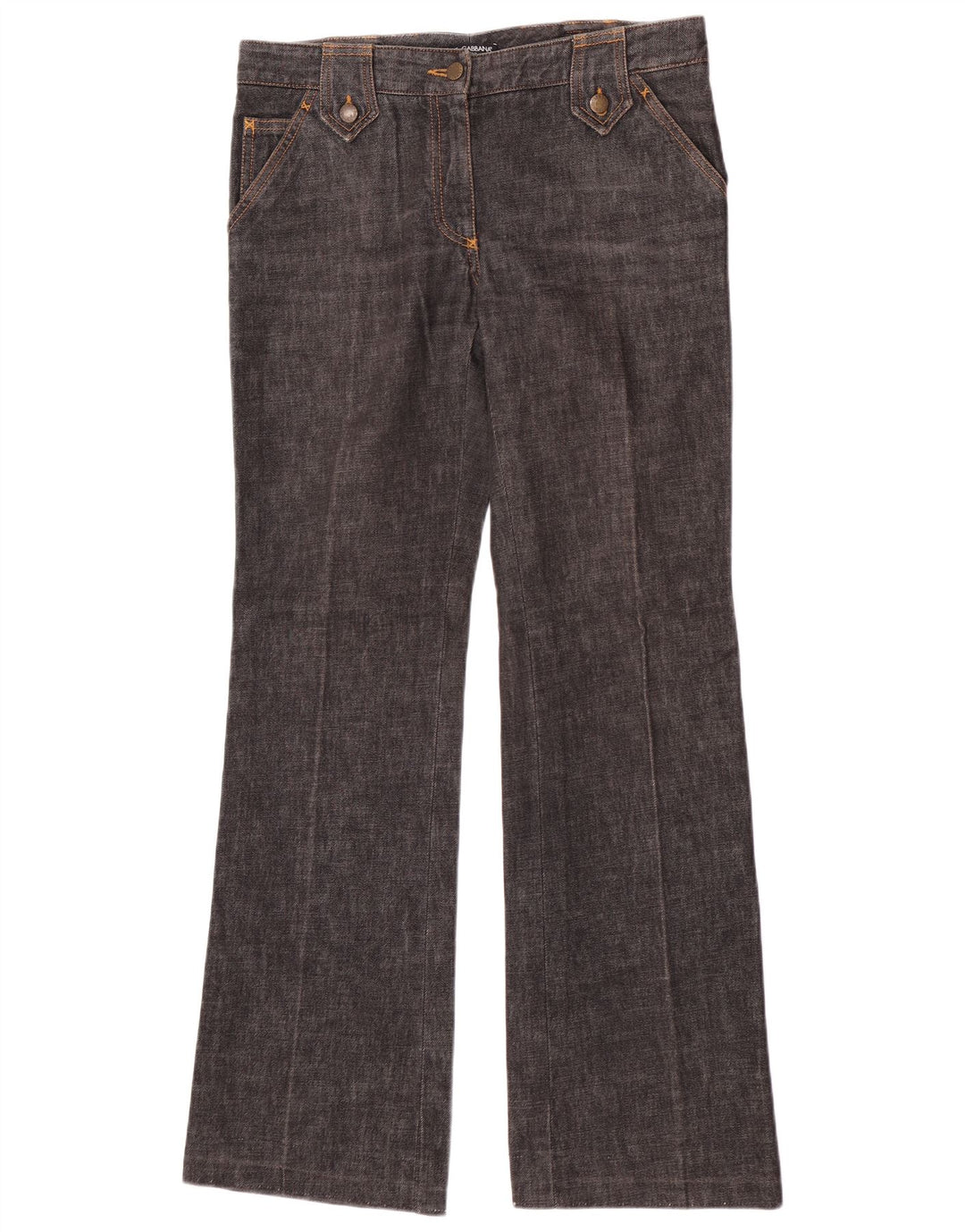 Damskie jeansy rozkloszowane Dolce & Gabbana IT 44 Medium W32 L33 Szara bawełna