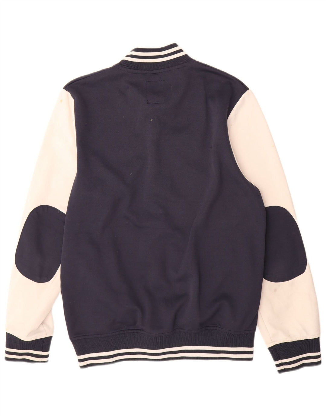 Męska kurtka Jack & Jones Graphic Varsity UK 40, duża granatowa, z blokami kolorów
