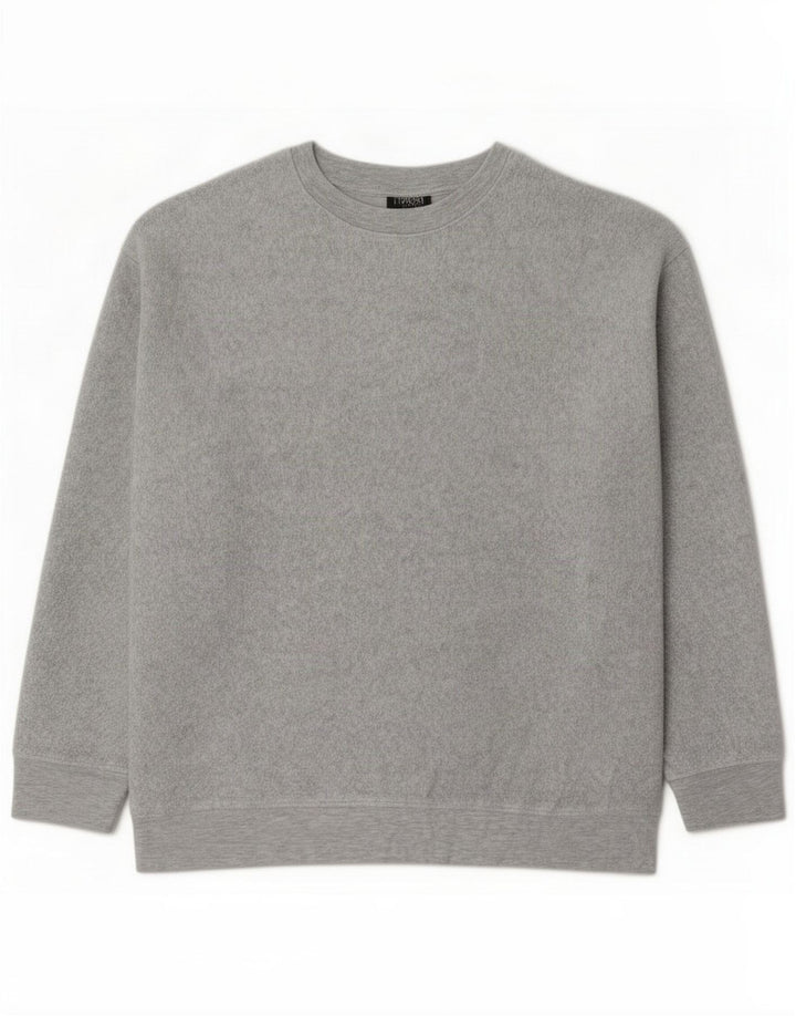 Damski sweter polarowy Topshop UK 14, duży, szary, poliester