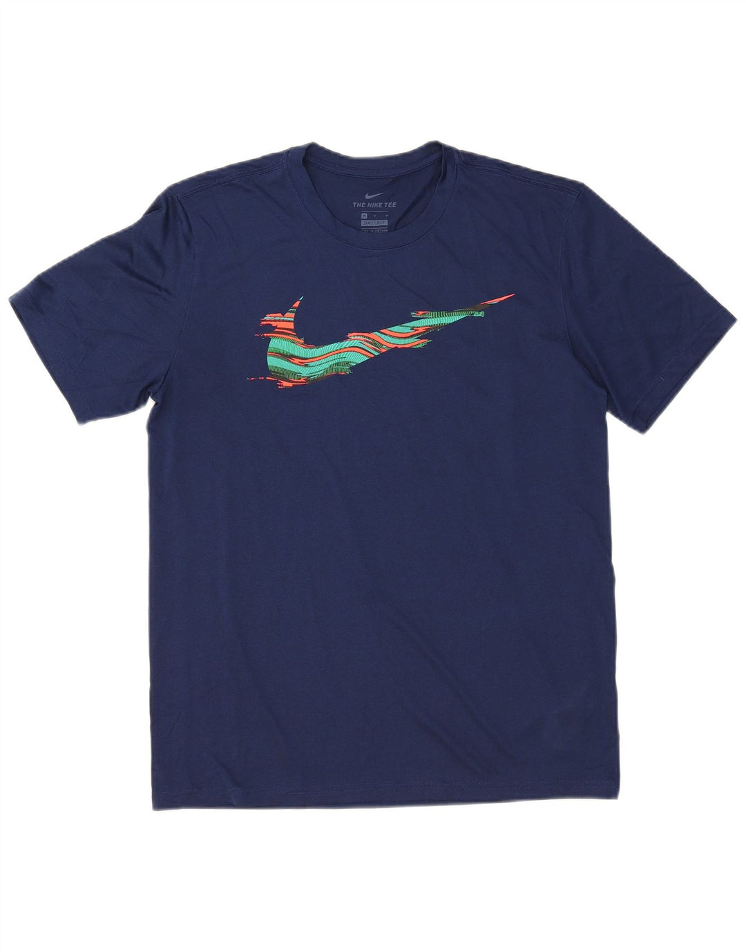 Męska koszulka z grafiką Nike Dri Fit, średni granatowy poliester
