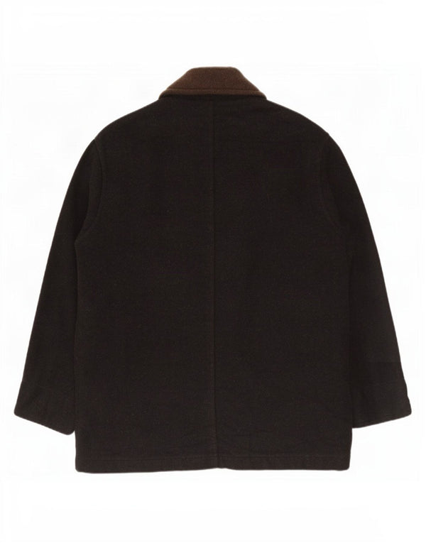 Płaszcz męski Lemon UK 42 XL, czarna wełna