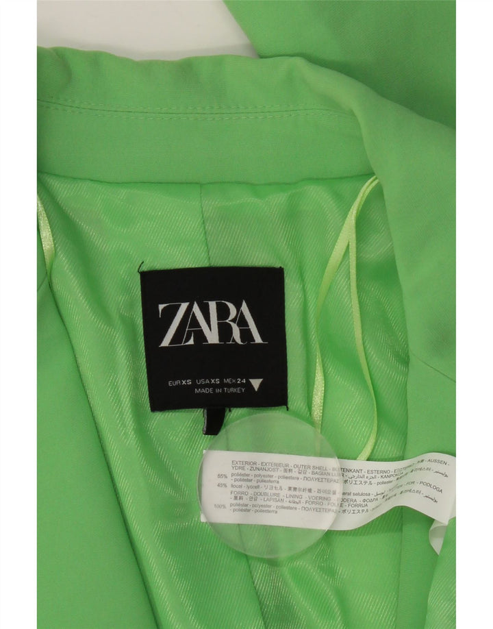 Damska marynarka Zara Oversize zapinana na 1 guzik UK 6 XS Zielony poliester