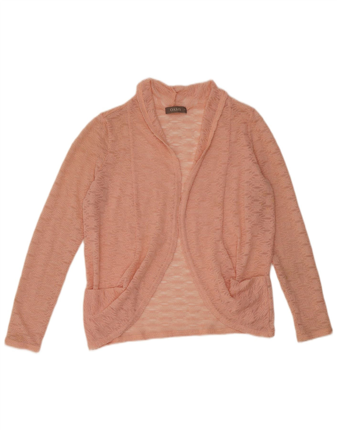 Damski sweter oversize Oasis z otwartym kardiganem UK 6 XS, różowy poliester