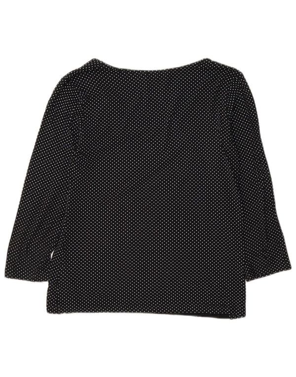 Top damski Hobbs z rękawem 3/4 UK 10 Small Black w kropki, wiskoza