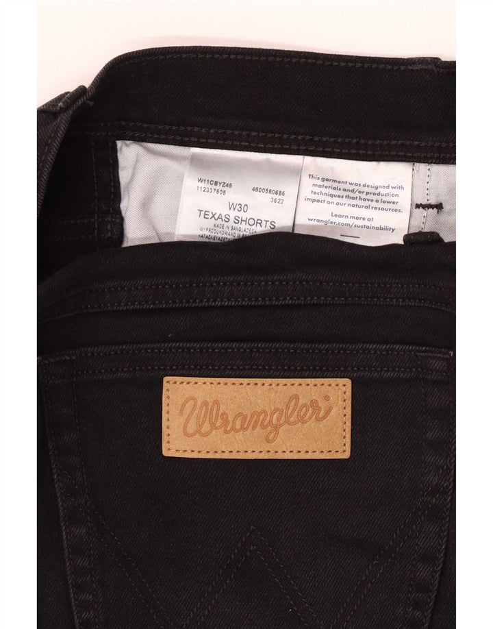 Szorty męskie Wrangler Texas Denim W30 Średni czarny bawełna