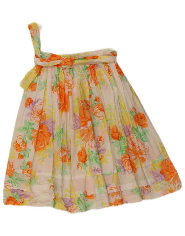Damska plisowana spódnica w stylu vintage UK 12 Medium W27 Wielobarwna, kwiecista bawełna