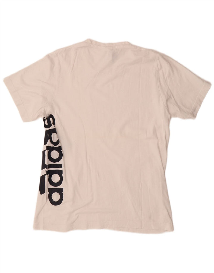 Męski T-shirt z grafiką ADIDAS, mały, biały