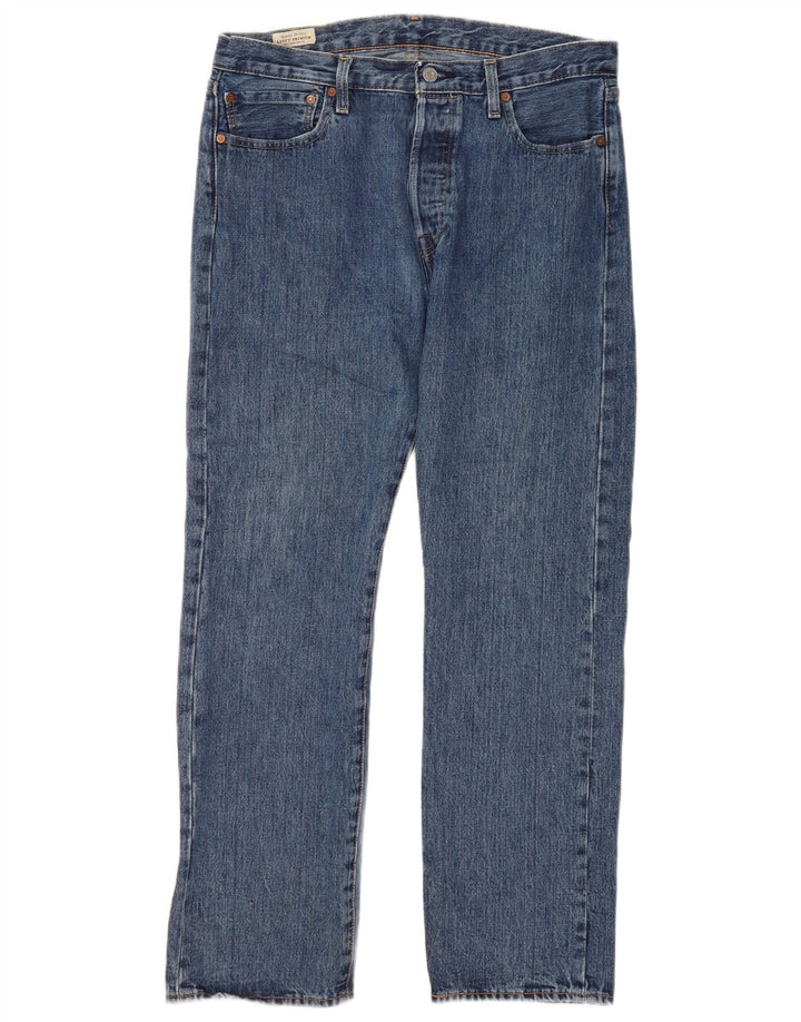 Męskie jeansy Levi's 501 Straight W34 L32 Niebieskie bawełniane